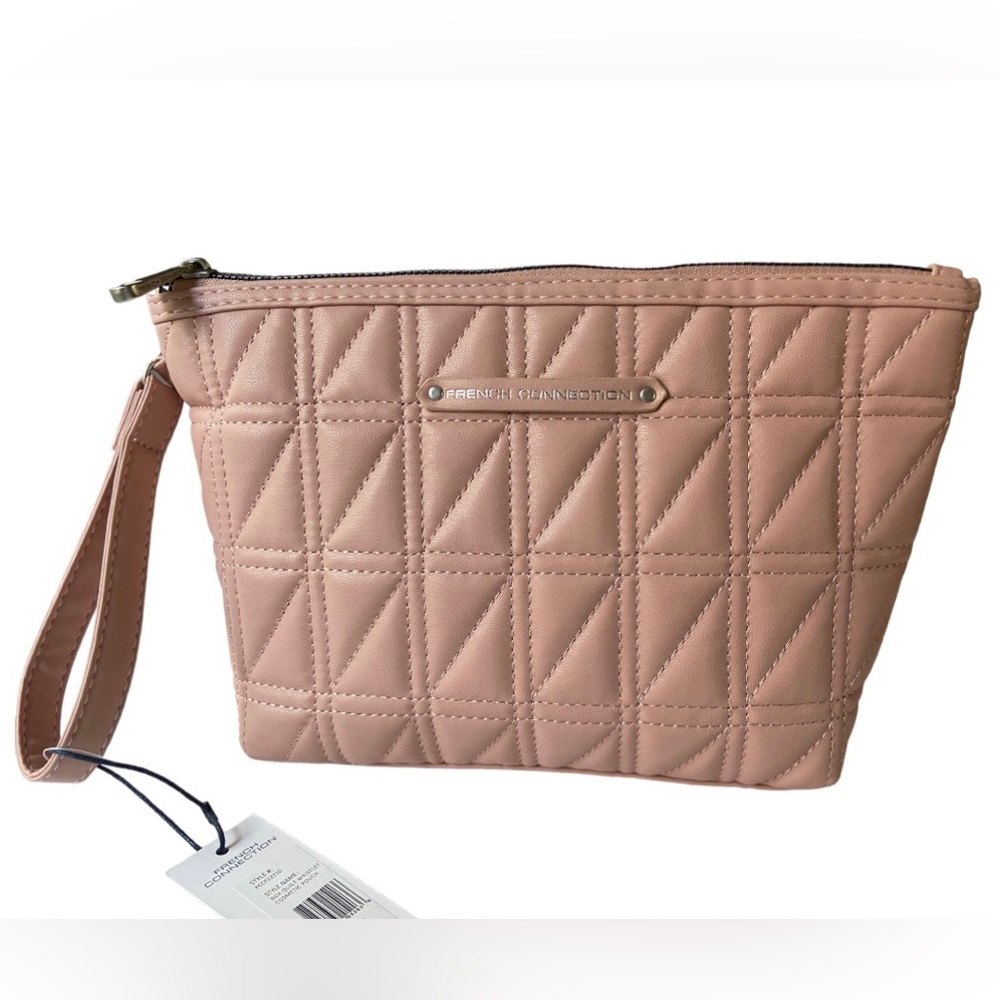 French Connection Bags | Box Quilt Cosmetic Pouch | Color: Rose